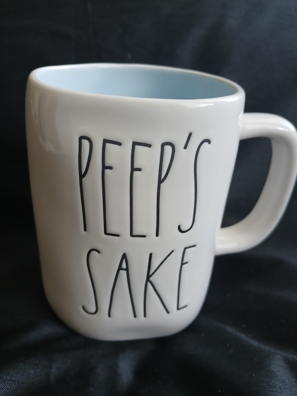 Rae Dunn White Mug with Light Blue Interior - Peep's Sake